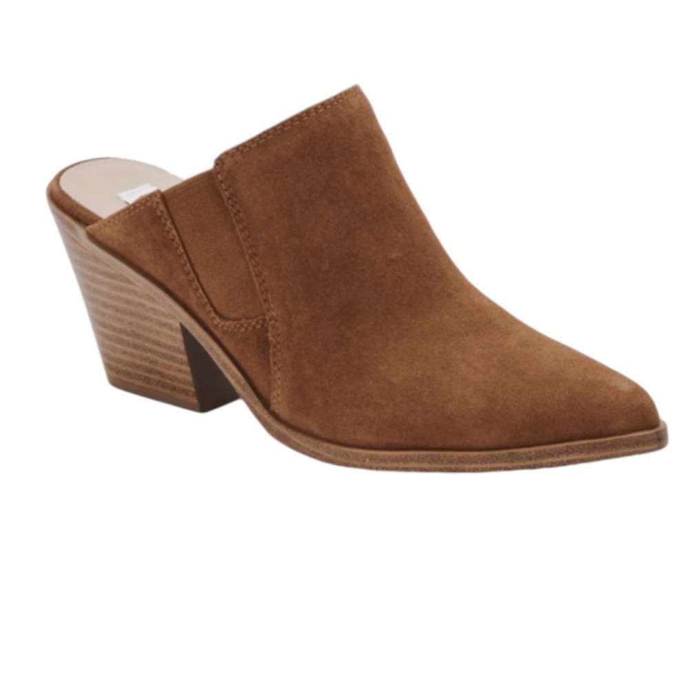 Blondo Nala Suede Cognac Waterproof Mules Size 11